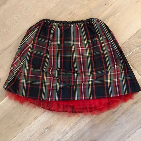 Crewcuts Silk Plaid Holiday Skirt with Nylon lining (6-7/L) - Picture 1 of 4